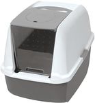 Catit Large Hooded Grey Litter Box with Airsift Filter System