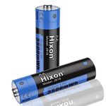 Hixon Rechargeable AA Batteries, 3500mWh(2330mAh) Lithium AA Rechargeable Battery,Constant 1.5V Double AA Battery,1600 Cycles,2H Fast Charge,for Remote Control/Security Camera/Insulin Pumps[2 Counts]