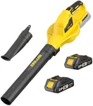 ZEGJAW Leaf Blower Cordless, 21V Leaf Blower Cordless with Battery and Charger, 150 MPH Electric Leaf Blower with 2-Speed Mode, Battery Leaf Blower for Lawn, Garden, Yard (2PCS Batteries)