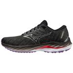 Mizuno Unisex Wave Inspire 19 Road Running Shoe, Black/Silver/Bittersweet, 7 UK
