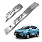 GFX Car Door Sill Guard - Stainless Steel, Protects Painted Edges from Scuffs or Scratches Compatible with ZS EV Set of 4Pcs (After-Market) Model - 2021 Onwards