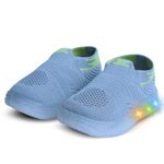 FootStation: Kid's LED Light-Up Shoes | Age 18M to 5Y | Soft Insole | Durable Lights | Breathable | Jugnu 5-10 (L.Grey, 2 Years)