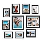 Giftgarden Multi Picture Frames Set, Black Photo Frame for Multiple Photos, Matted, 10 Pcs, Two 8x10, Four 4x6, Four 5x7