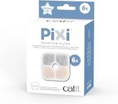 Catit PIXI Cat Drinking Fountain Original Filter, Official Replacement Triple Action Water Filter, 6-Pack, White