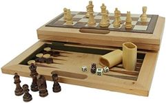 3-in-1 Camphor Wood Combination Set with a Folding Board and Handle for Easy Travel