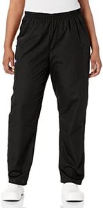 Cherokee Womens Workwear Elastic Waist Cargo Medical-scrubs-pants, Black, Large Petite US