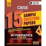 PW CBSE 15 New Pattern Sample Question Papers Class 10 Mathematics (Standard Maths) For 2025 Board Exam with 50 Percent Competency Based Questions 100 Most Probable Questions