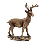 Leonardo LP41554 Figure | Bronze Deer Reflections | 1 Piece-19x6x20 cm Accessory