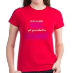 CafePress BEST MOMS GET PROMOTED to GRAMMY T Shirt Womens Cotton T-Shirt Red