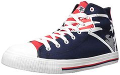 FOCO Men's Big Logo New England Patriots High Top Canvas Shoe Size 10, 9.5