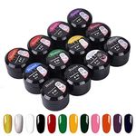 Nail Stamping Polish Gel Pack of 12 Colors UV LED Gel Polish Gel Printed Nail Polish for Nail Stamping Plate Christmas Decoration Nail Stamping Polish Gel