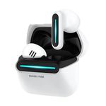 TECHNOVIEW Gaming Earbuds with Advanced ENC Technology,HD Mic,BT V5.3,Low Latency, Sci - Fi Hill Shaped Design,300mAh Battery Life,Fast Charging in 1Hr,6Hrs Playtime,13mm Dynamic Drivers [White]