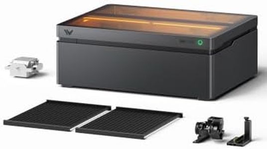 WECREAT Vision Pro 45W Laser Cutter and Engraver with Fume Extractor, HD Camera & Auto-Lifting, Laser Cutter Cuts 1” Wood, Full Enclosure Laser Engraving Machine for Wood and Metal, Acrylic, etc