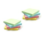 Evergreen Goods Pastel Sticky Notes Pack of 8 Pads 100 Sheets per Pad (76x76mm), Colourful Removable Adhesive Memo Pads in Blue, Pink, Green, Yellow for Note Taking, to Do Lists & Reminders