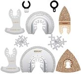 HEMUNC 26 Diamond Carbide Oscillating Multitool Quick Release Saw Blades Tile Repair Set Compatible with Dewalt Fein Multimaster Porter Cable Bosch Dremel Ridgid Makita Milwaukee Rockwell