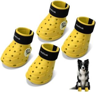 Dog Shoes Breathable Dog Shoe for Hot Pavement, Dog Booties and Paw Protectors, Non-Slip Waterproof Dog Sandals Boots (Yellow+Black, S: (2.3’’x1.8'')(L*W))