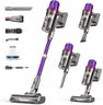 Cordless Vacuum Cleaner for Home - Powerful Stick Vacuum with HEPA Filter, 55Min Runtime,LED Light, Anti-Tangle Brush,Detachable Battery,Lightweight Vacuum for Pet Hair,Carpets & Hard Floors