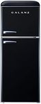 Galanz GLR46TBKER Retro Compact Refrigerator with Freezer Mini Fridge with Dual Door, Adjustable Mechanical Thermostat, 4.6 Cu Ft, Black