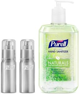 PURELL Advanced Hand Sanitizer Naturals + Refillable Aluminum Bottles, (2) 2 fl oz Travel-Size Bottles (Shipped Empty) and (1) 24 fl oz Refill (Pack of 1) – 3282-12KIT-EC