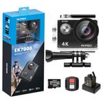 AKASO EK7000 4K30FPS 20MP Action Camera + Kingston 64GB U3 microSDXC Canvas Memory Card (Bundle)