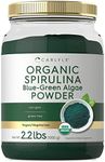 Carlyle Spirulina Powder 2.2 lbs | Blue Green Algae | Superfood Supplement | Vegan, Non-GMO, Gluten Free