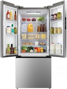 ICEVIVAL 18 Cu.Ft French Door Refrigerator with Freezer Drawer – Frost Free, UL Certified, Side by Side Fridge with Door Ajar Alarm & 3 Smart Modes