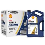 Shell Rotella T6 Full Synthetic 5W-40 Diesel Engine Oil, 5 Litre (3 Pack)