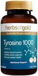 Herbs of Gold Tyrosine 1000 60 Tablets, Multicolor