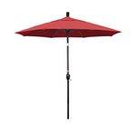 California Umbrella GSPT758117-5407 7.5' Round Market Umbrella, Crank Lift, Push Button Tilt, Sunbrella Henna