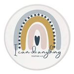 Znzd Bible Verse Philippians 4:13 I Can Do Anything Christian Mouse Pad 7.9 x 7.9 Inch,Boho Rainbow Non-Slip Rubber Base Mousepads for Home Office College Dorm Desk Decor,Gifts for Christian