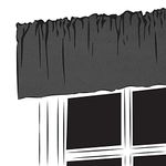 Caravan Curtains Valance Pelmet Fully Lined - 3" pencil pleat Plain 100% Polyester fabric (Dark Grey, 90" Width x 8" Drop Valance)