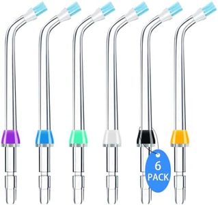 Hwxtoxy Replacement Tips for Waterpik Water Flosser, Plaque Seeker Replacement Tips Compatible with Waterpik Water Flossers, Plaque Remove Brisles Tips(6-Pack)