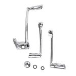 HCmotorku Motorcycle Brake Arm Pedal Shift Lever Shifter Pegs Kit Fit for Harley Touring Road King Road Glide Street Glide Electra Glide Trike 2008-2013 Chrome