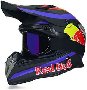 Gants de Dirt Bike Lunettes Casque de Motocross Femme Homme Casque de Motocross Casques Crash Casque Intégral Jeunesse Grand Casque de Motocross Certification Dot Approuvé