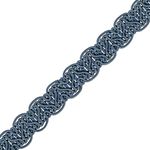 Gimp Furnishing Braid 14mm Wide Upholstery Edging Trim, Gold Lace-Colour Braid for Cushions, Curtains, Woven Fabric Trimming, Gimp Braid, Piping Trim, Decorative Trim, Sewing Trims (Slate Blue,1m)