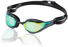 Speedo Unisex-Adult Swim Goggles Mirrored Fastskin Pure Focus Blue/Gold/Grey