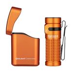 OLIGHT Baton4 Kit 1,300 Lumens LED Magnetic Charging Rechargeable Torch with Type-C Charging Case and Smart Indicator EDC Pocket Flashlight for Outdoors, Indoors and Searching(Orange)