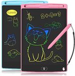2 Pack LCD Writing Tablet - 8.5 Inch Portable Drawing Tablet for kids, Erasable Doodle Board, Colourful Doodle Drawing Pad Etch Sketch, Learning toy Easter gift for 2-7 Years Old Girl Boy Toddler