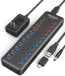 Powered USB 3.0 Hub, Wenter 48W 11-