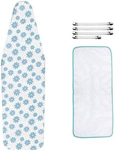 Dalykate Ironing Board Cover 21 x 57 with Scorch and Stain Resistant Thick Padding and Elasticized Edge Ironing Board Covers 4 Fasteners and 1 Protective Scorch Mesh Cloth