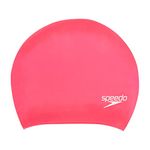 Speedo Unisex Adult Long Hair Solid Silicone Swim Cap - Ecstatic, One Size
