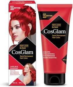 Cosglam Semi Permanent Hair Color for Women & Men – Model #23 Valentine Red (120 g) | No Ammonia, No Peroxide, Non-Oxidative Vegan Hair Dye | Enriched with Conditioner for Glossy Finish
