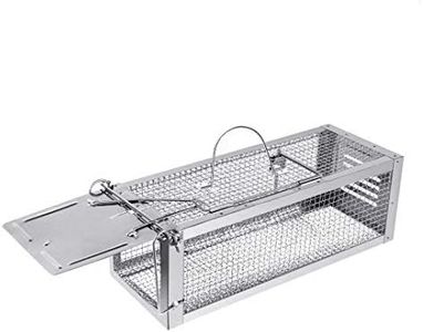 RatzFatz Mouse Trap Humane Live Cage, Catch and Release Mice, Rats, Chipmunks, Hamsters and Other Rodents, Hook Design