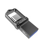 KEXIN 128GB USB C Flash Drive USB 3.0 Metal Dual Drive 128 GB USB Stick Pocket-Size OTG Memory Stick for Type-C Android Smartphones Tablets