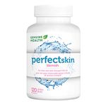 Genuine Health Omega 3+ Perfect Skin, 120 softgels, 500mg EPA, Zinc, Vitamin E and Green tea extract, Natural daily acne and blemish support, Wild-caught, Non-GMO