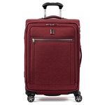 Travelpro Platinum Elite Softside Expandable Spinner Wheel Luggage, Bordeaux, Checked-Medium 25-Inch