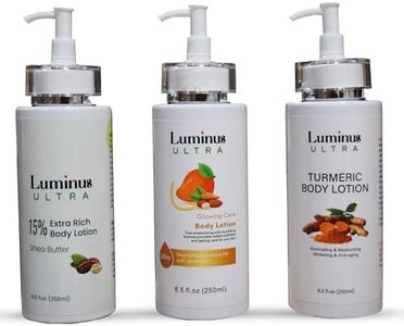 LUMINUS ULTRA Natural Body Lotion, 3Set with Turmeric, Apricot and Shea Butter, Brightening, Moisturizing and Repair Lotion, 8.5x3 Fl.oz