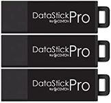 Centon DataStick Pro USB 3.2 Gen 1 Flash Drive 64GB x 3, Black (S1-U3P6-64G-3B)