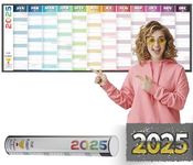 2025 Wall Planner Extra Wide Size (120 x 42 cm) by planners4winners | Yearly Wall Chart Runs Jan' 25 to Dec’ 25 | Non Laminated, ROLLED DELIVERY (Year 2025, NOT 2024!!)