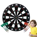 APEXDART Safe Soft Dartboard Ø42cm/16.5'' Set for Children and Adults with 8 Darts